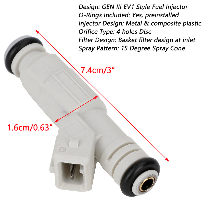8PCS NEW 36lb Fuel Injectors For Ford GM V8 LS1 LT1 5.0L 5.7L 380cc 0280155737 Generic