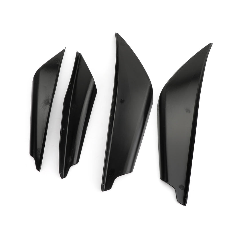 4pcs Universal Gloss Bk Car Front Bumper Fins Body Splitter Spoiler Canards Generic