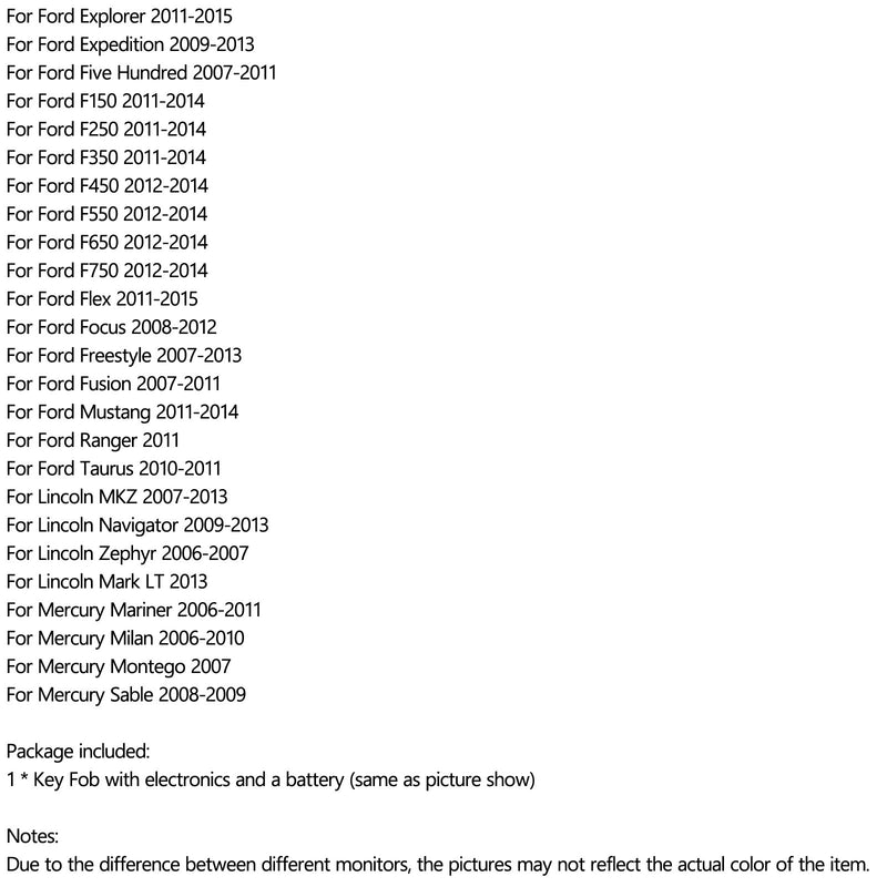 Remote Start Key Fob For Ford 2011 2012 2013 2014 2015 2016 F150 F350 CWTWB1U793 Generic