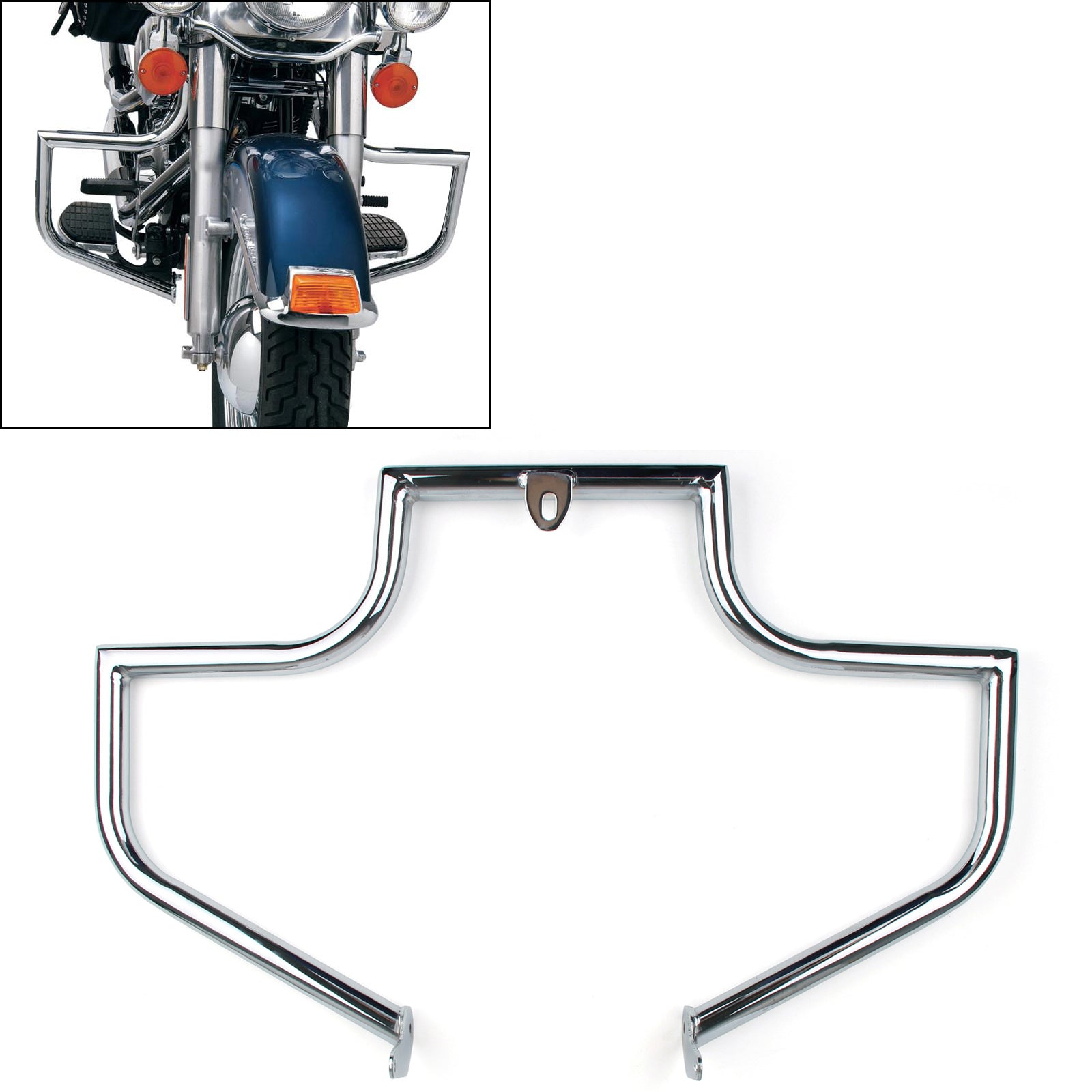 Motorcycle Engine Guard Crash Bar For FLSTC FLSTCI Softail Deluxe FLSTF ...