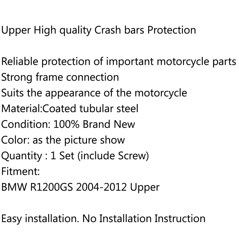 Upper Crash bars Protection For BMW R1200GS 2004-2012 Generic