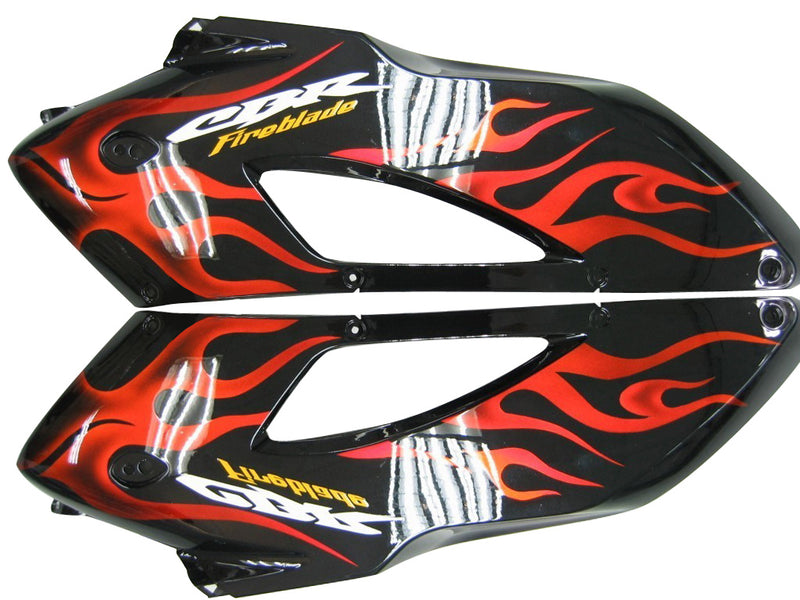 Fairings 2004-2005 Honda CBR 1000 RR Black & Red Flame Shark Racing Generic