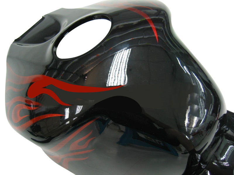 Fairings 2004-2005 Honda CBR 1000 RR Black & Red Flame Shark Racing Generic