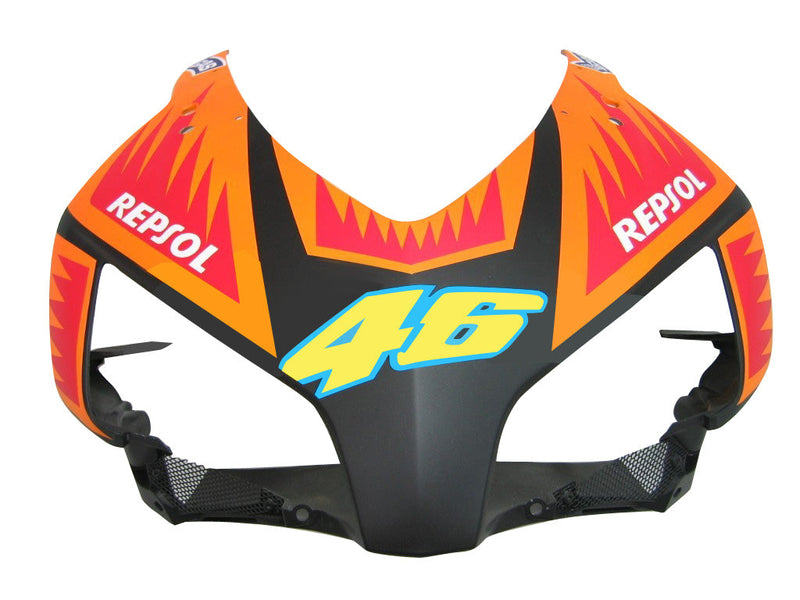 Fairings 2004-2005 Honda CBR 1000 RR Black Orange Valentino Rossi   Generic