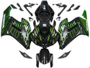 Fairings 2004-2005 Honda CBR 1000 RR Black & Green Flame  Generic