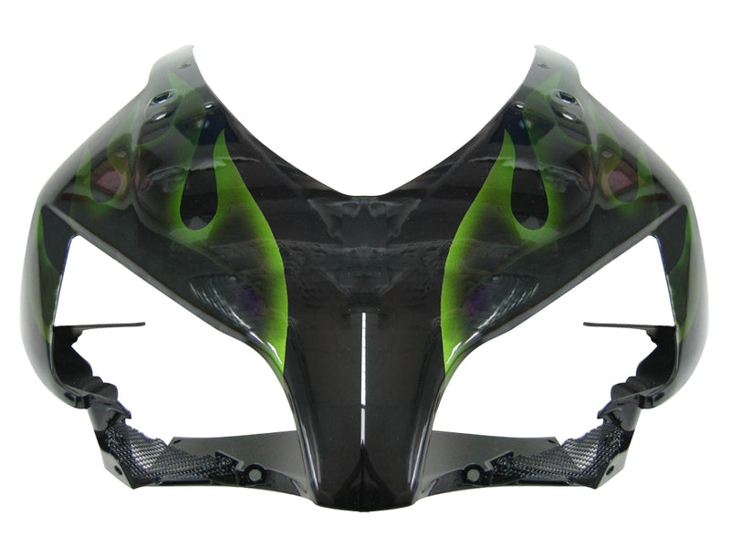 Fairings 2004-2005 Honda CBR 1000 RR Black & Green Flame Racing Generic