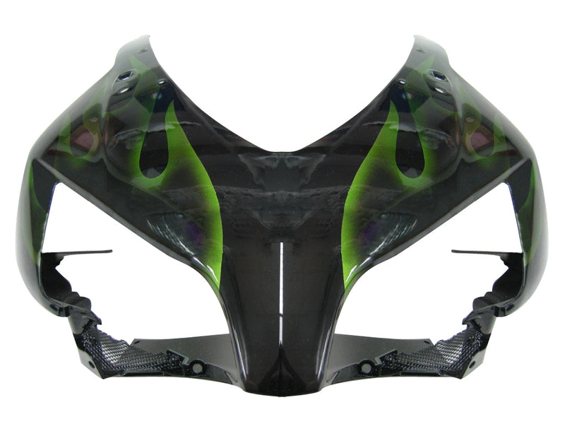 Fairings 2004-2005 Honda CBR 1000 RR Black & Green Flame  Generic