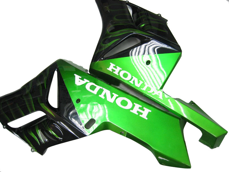 Fairings 2004-2005 Honda CBR 1000 RR Black & Green Flame  Generic