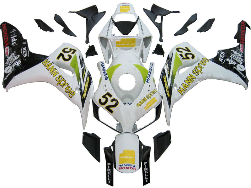 Fairings 2006-2007 Honda CBR 1000 RR White No.52 Hannspree  Generic