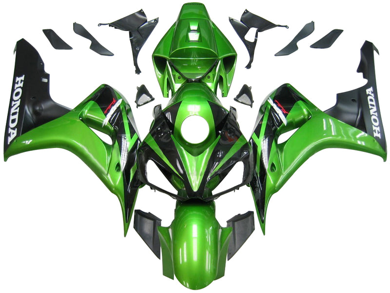 Fairings 2006-2007 Honda CBR 1000 RR Green & Black CBR Racing Generic