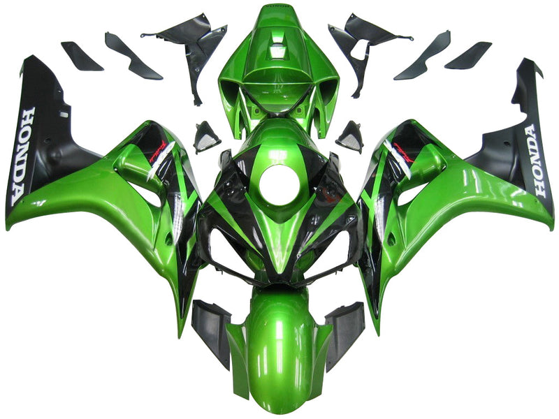 Fairings 2006-2007 Honda CBR 1000 RR Green & Black CBR  Generic