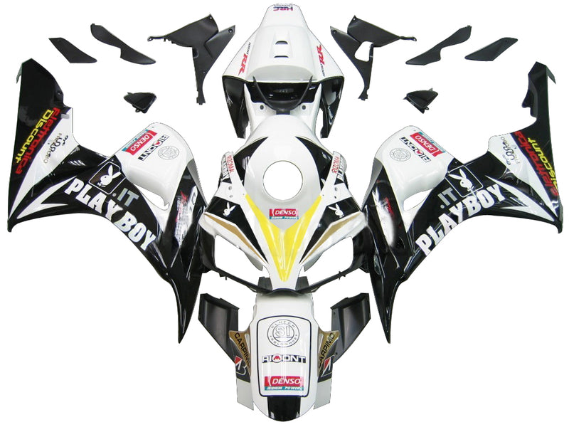 Fairings 2006-2007 Honda CBR 1000 RR White & Black Playboy Racing Generic