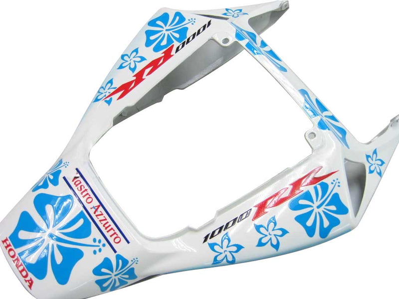 Fairings 2006-2007 Honda CBR 1000 RR White & Blue Floral Racing Generic