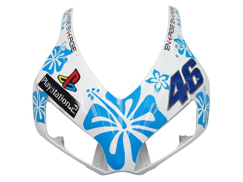 Fairings 2006-2007 Honda CBR 1000 RR White & Blue Floral  Generic