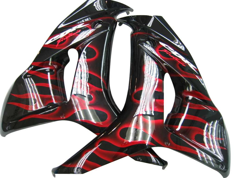 Fairings 2006-2007 Honda CBR 1000 RR Black & Red Flame  Generic