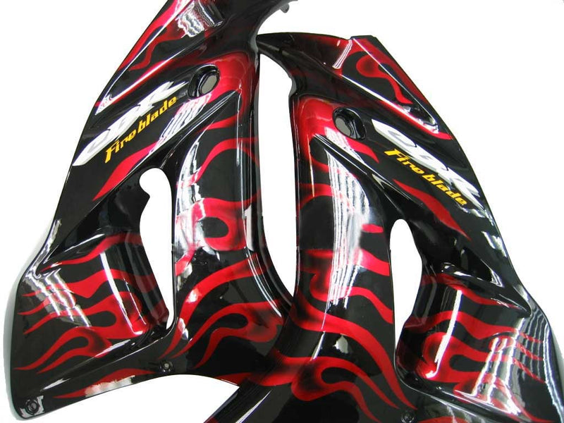 Fairings 2006-2007 Honda CBR 1000 RR Black & Red Flame Shark  Generic