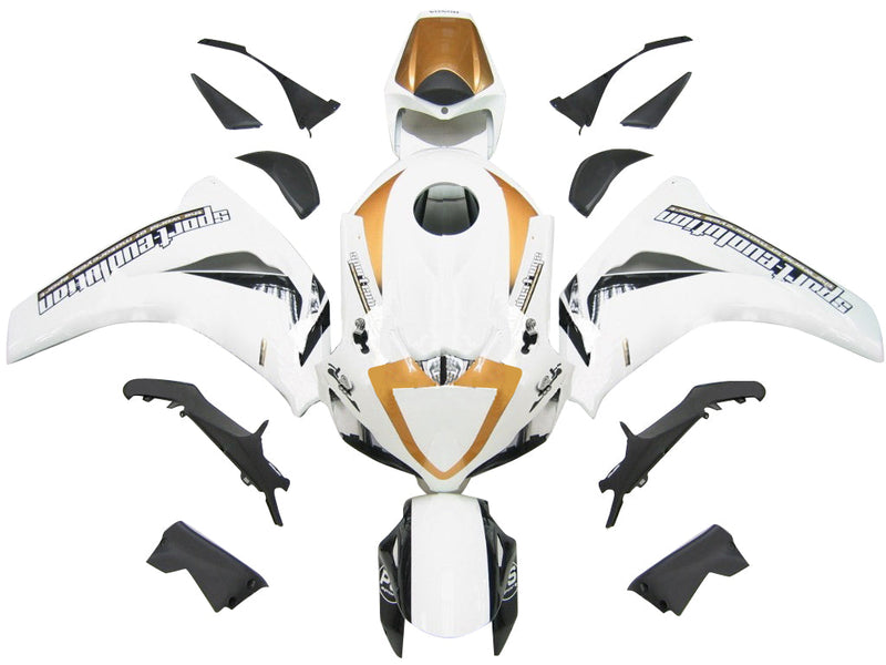 Fairings 2008-2011 Honda CBR 1000 RR White & Gold Sport-Evo  Generic