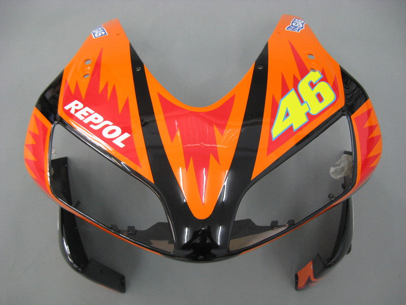 Fairings 2003-2004 Honda CBR 600 RR Yellow Black Valentino Rossi Repsol Moto  Generic