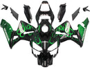 Fairings 2003-2004 Honda CBR 600 RR Black & Green Flame Racing Generic