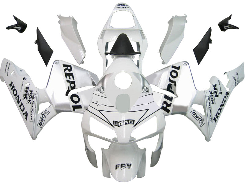 Fairings 2003-2004 Honda CBR 600 RR White & Silver Repsol  Generic