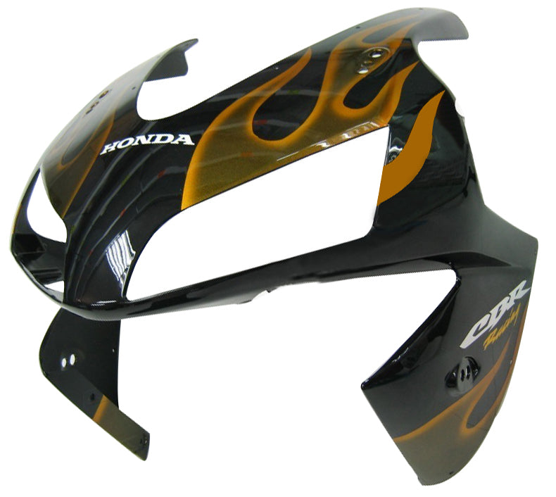 Fairings 2003-2004 Honda CBR 600 RR Black & Gold Flame Racing Generic