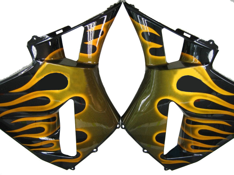 Fairings 2003-2004 Honda CBR 600 RR Black & Gold Flame  Generic