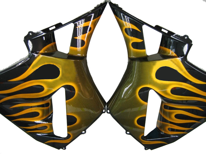 Fairings 2003-2004 Honda CBR 600 RR Black & Gold Flame Racing Generic