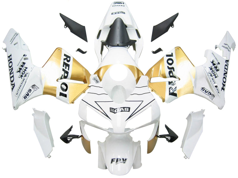 Fairings 2003-2004 Honda CBR 600 RR White & Gold Repsol Racing Generic