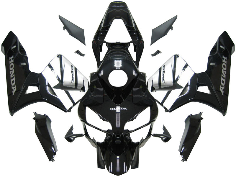 Fairings 2003-2004 Honda CBR 600 RR Black & Silver CBR Racing Generic