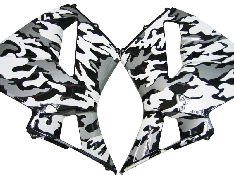 Fairings 2003-2004 Honda CBR 600 RR Blk Wht Silver Camouflage  Generic