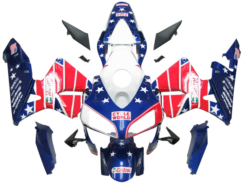 Fairings 2003-2004 Honda CBR 600 RR USA Flag Castrol Racing Generic