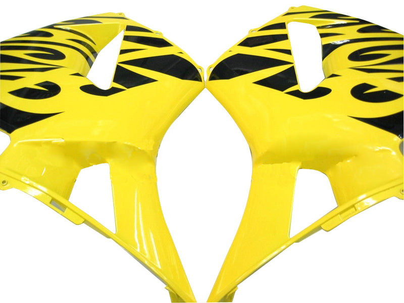 Fairings 2003-2004 Honda CBR 600 RR Yellow & Black Flame  Generic