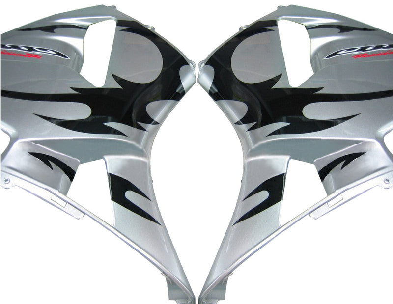 Fairings 2003-2004 Honda CBR 600 RR Silver & Black Tribal Tatoo  Generic