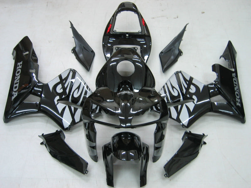 Fairings 2005-2006 Honda CBR 600 RR Black & Silver Tribal Tatoo  Generic