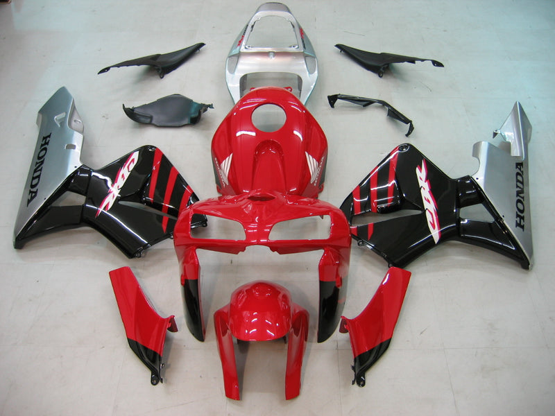 Fairings 2005-2006 Honda CBR 600 RR Red Black Silver CBR Racing Generic