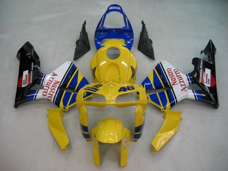 Fairings 2005-2006 Honda CBR 600 RR Yellow No.46 Azzurro Racing Generic