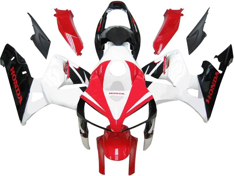 Fairings 2005-2006 Honda CBR 600 RR Red White Black CBR Racing Generic