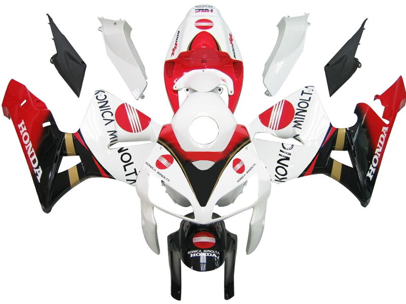 Fairings 2005-2006 Honda CBR 600 RR Red White Black Konica Racing Generic