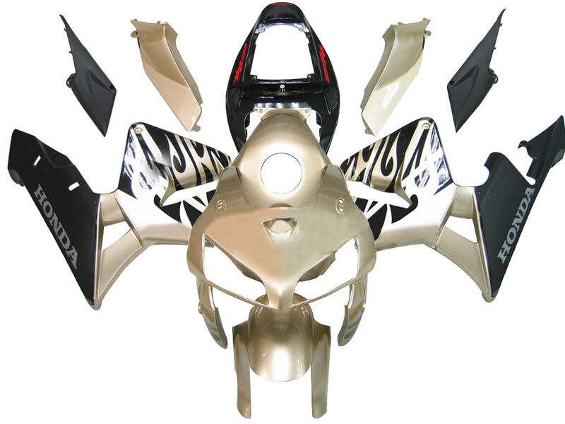 Fairings 2005-2006 Honda CBR 600 RR Gold & Black Tribal Tatoo  Generic