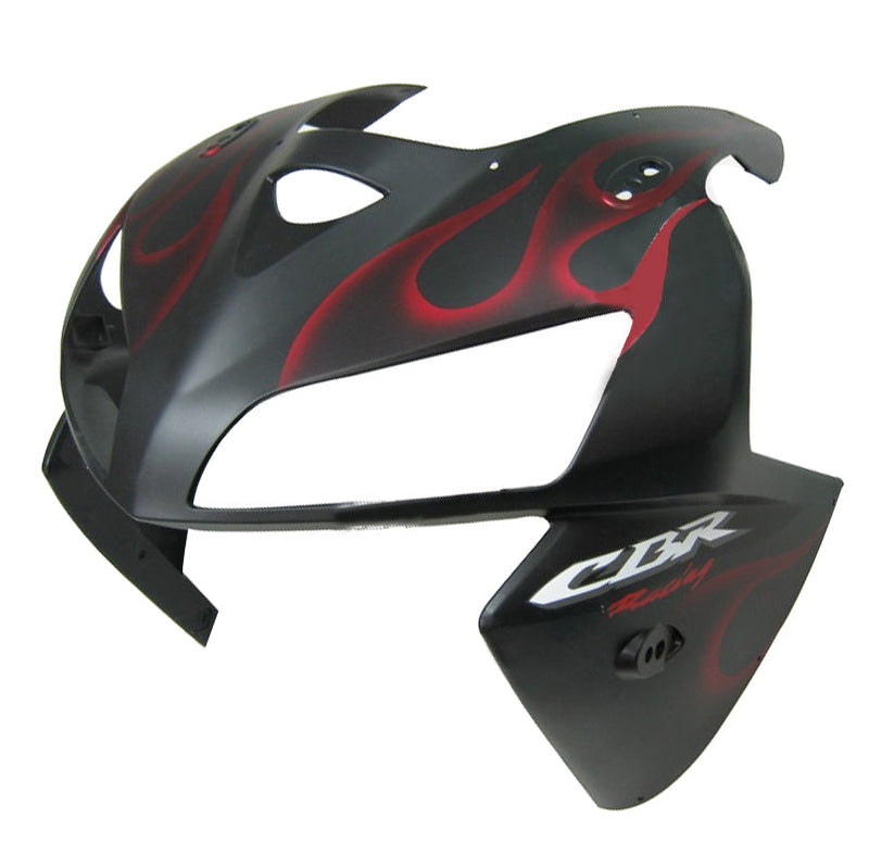 Fairings 2005-2006 Honda CBR 600 RR Matte Black & Red Flame  Generic