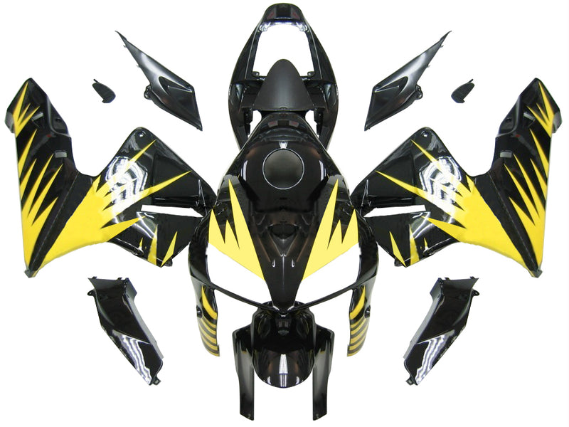 Fairings 2005-2006 Honda CBR 600 RR Black & Yellow Tribal Racing Generic