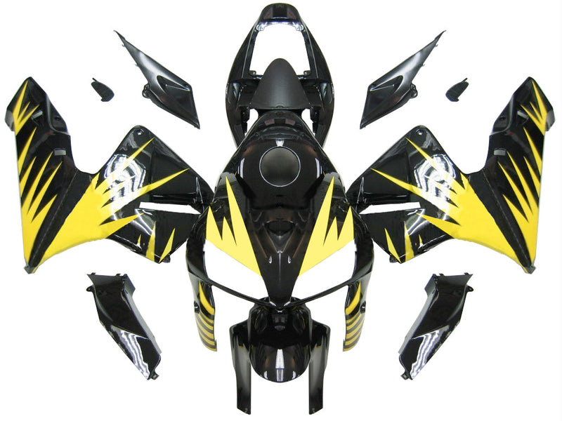 Fairings 2005-2006 Honda CBR 600 RR Black & Yellow Tribal  Generic