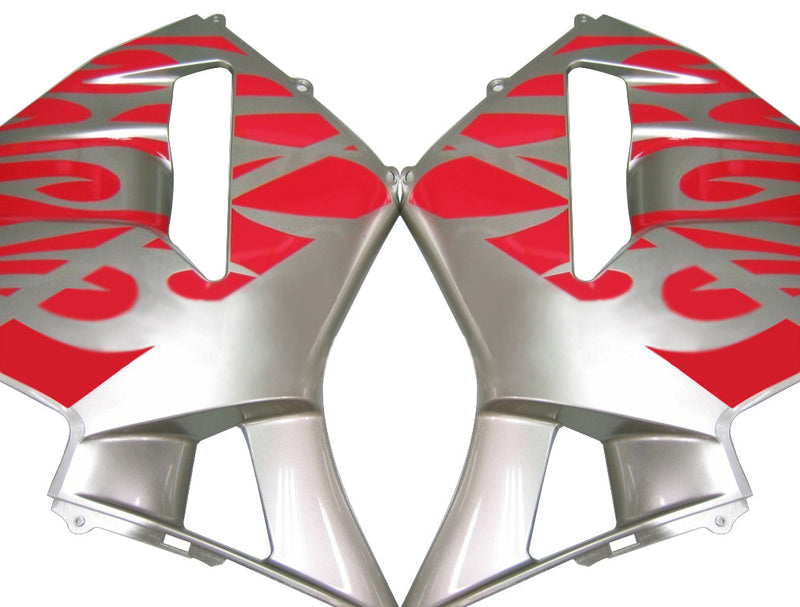 Fairings 2005-2006 Honda CBR 600 RR Silver & Red Tribal  Generic