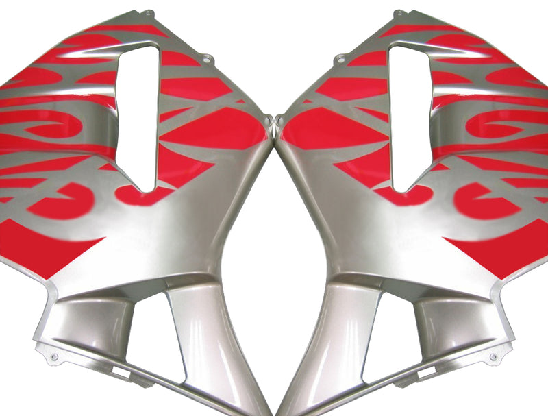 Fairings 2005-2006 Honda CBR 600 RR Silver & Red Tribal Racing Generic