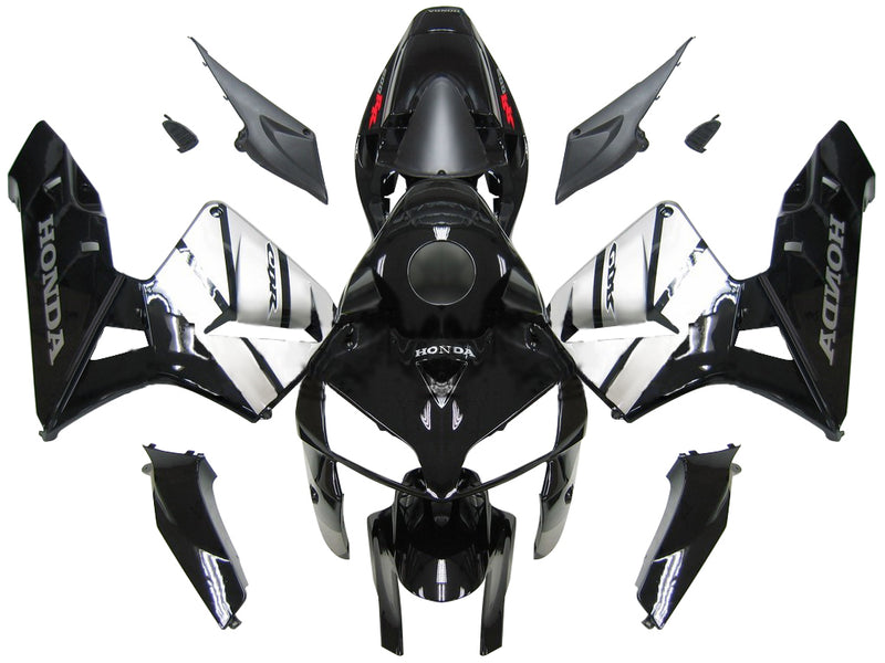 Fairings 2005-2006 Honda CBR 600 RR Black & Silver CBR Honda Racing Generic