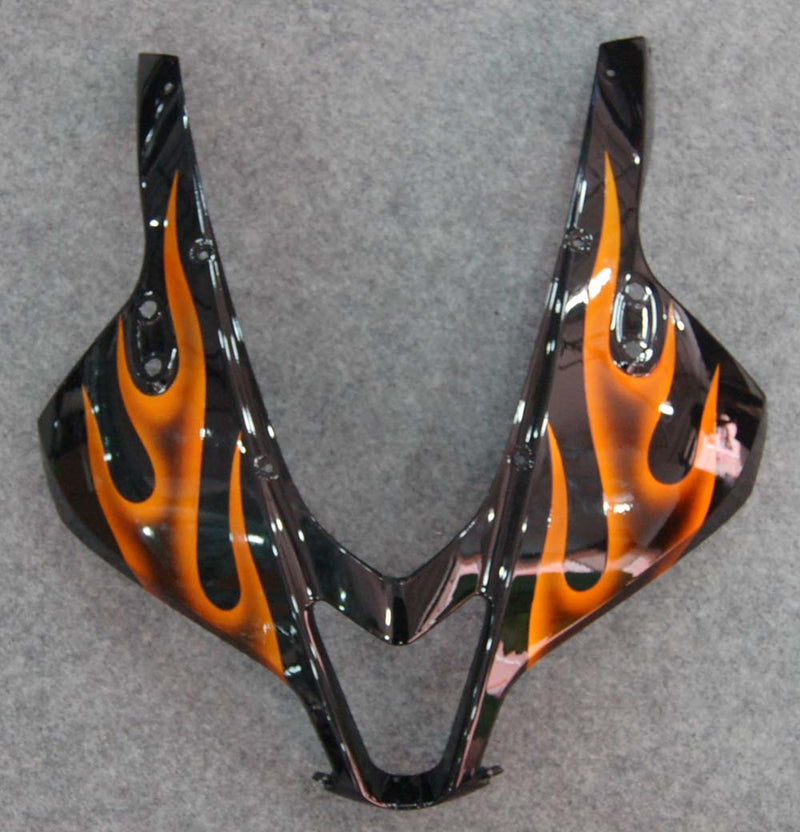 Fairings 2007-2008 Honda CBR 600 RR Black & Orange Flame Racing Generic