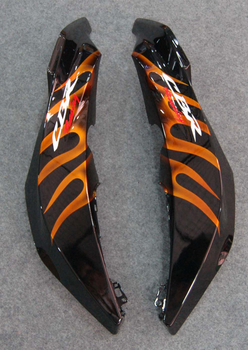 Fairings 2007-2008 Honda CBR 600 RR Black & Orange Flame Racing Generic