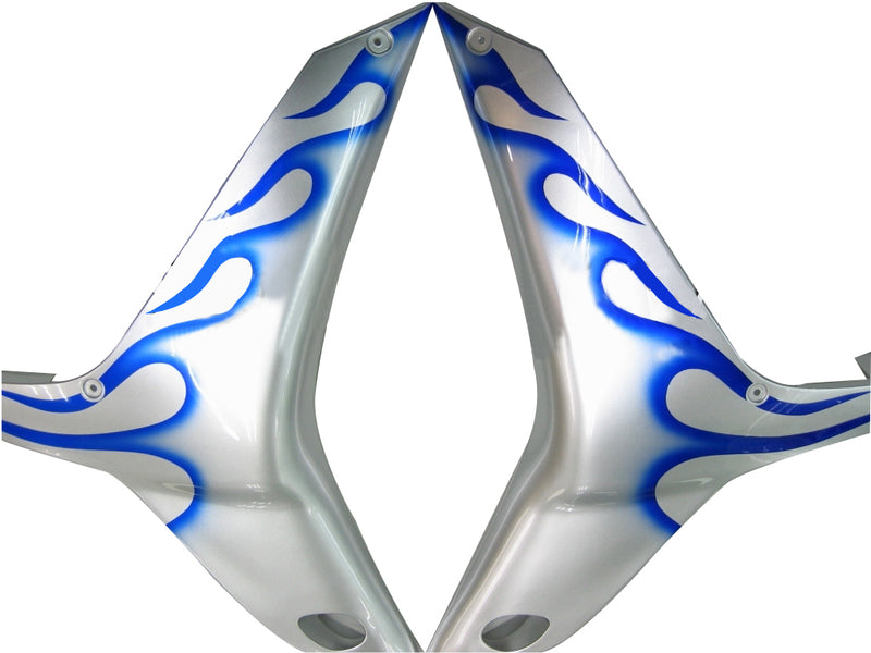 Fairings 2007-2008 Honda CBR 600 RR Silver & Blue Flame Racing Generic