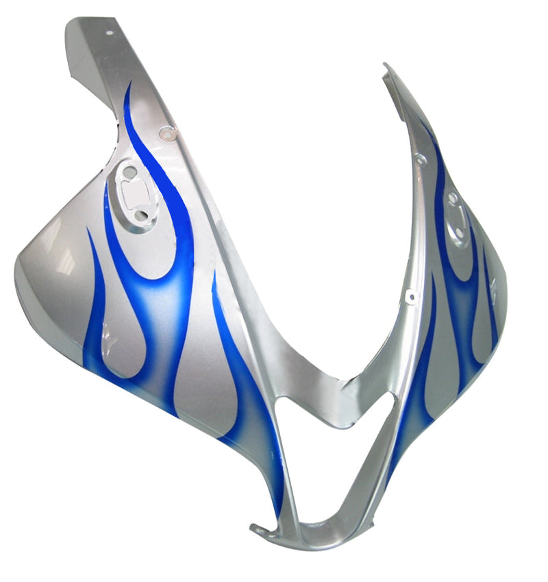 Fairings 2007-2008 Honda CBR 600 RR Silver & Blue Flame  Generic