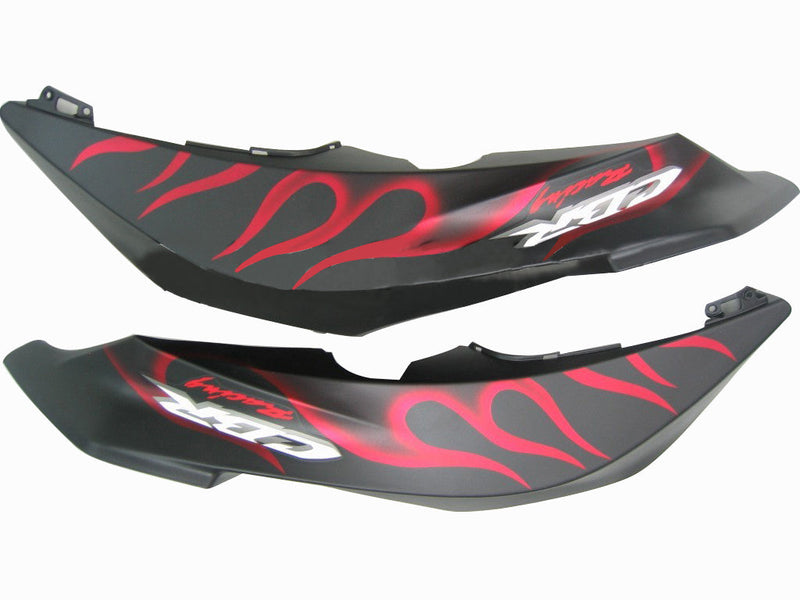 Fairings 2007-2008 Honda CBR 600 RR Matte Black & Red Flame CBR  Generic